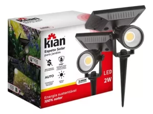 Espeto Solar P/ Jardim 3000k Branca Morna KIAN