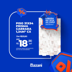 Piso 31x54 - Prisma Carrara - 1,34M² CX