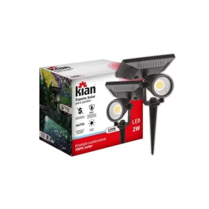 Espeto Solar P/ Jardim 6500k Branca Fria KIAN